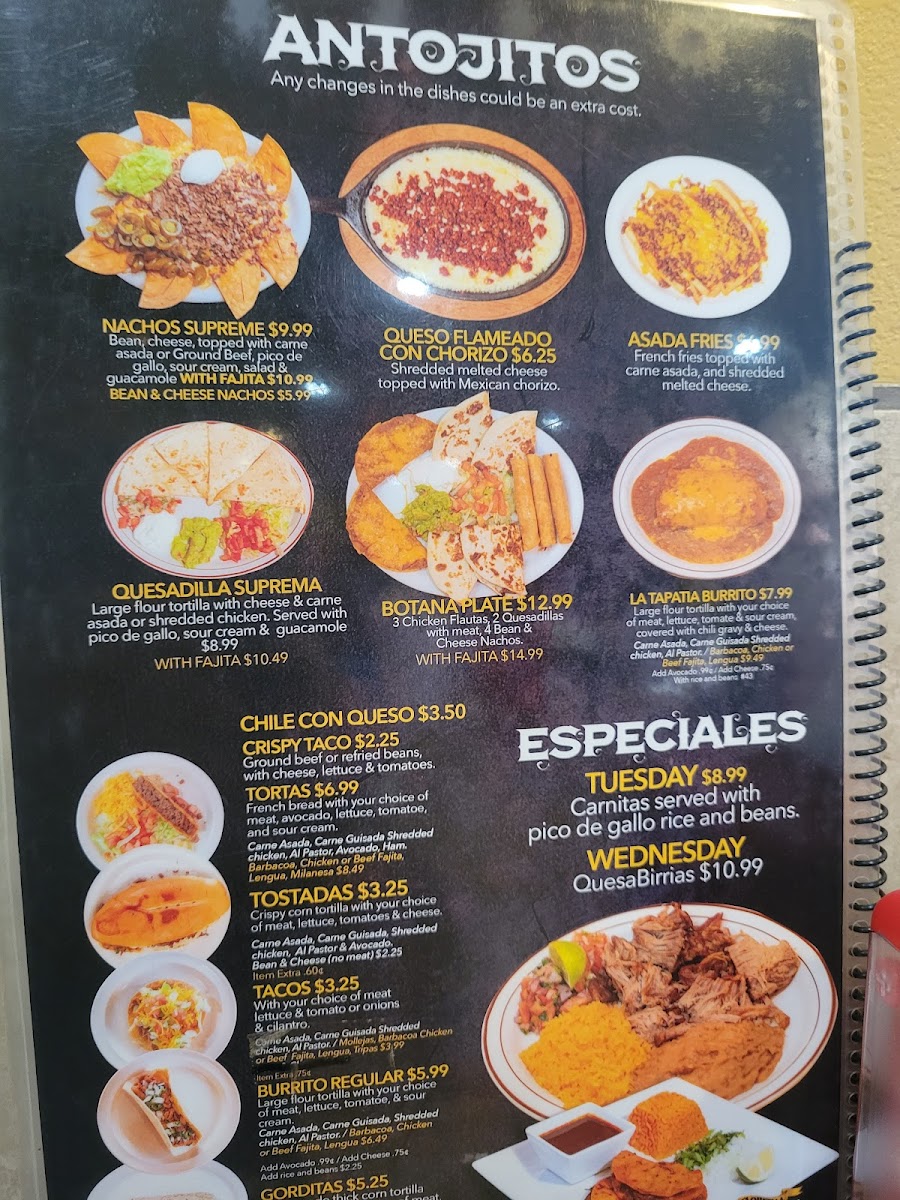 La Tapatia Restaurant Menu - Image 3