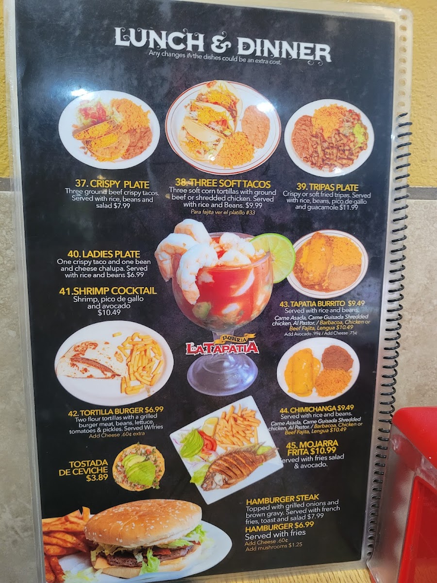 La Tapatia Restaurant Menu - Image 4